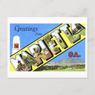 Vintage Grüße aus Marietta, Georgia, Postkarte