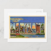 Vintage Grüße aus Maryland Postkarte (Vorne/Hinten)