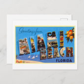Vintage Grüße aus Miami Beach, Florida Postkarte (Vorne/Hinten)