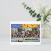 Vintage Grüße aus Minnesota Postkarte (Stehend Vorderseite)