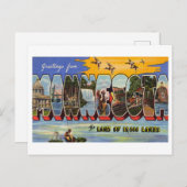 Vintage Grüße aus Minnesota Postkarte (Vorne/Hinten)