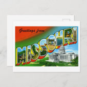 Vintage Grüße aus Missouri Postkarte (Vorne/Hinten)