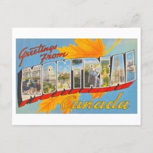 Vintage Grüße aus Montreal, Kanada Postkarte