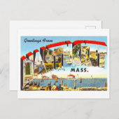 Vintage Grüße aus Nantucket, Massachusetts Postkarte (Vorne/Hinten)