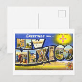 Vintage Grüße aus New Mexico Postkarte (Vorne/Hinten)