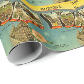 Vintage Grüße aus New York Geschenkpapier (Rolleneckpunkt)