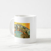 Vintage Grüße aus New York Kaffeetasse (Vorderseite Links)
