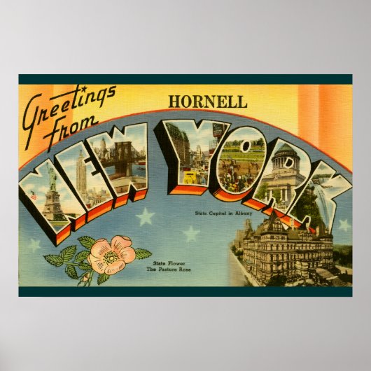 Vintage Grüße aus New York Poster (Vorne)