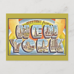 Vintage Grüße aus New York Postkarte