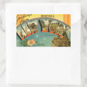 Vintage Grüße aus New York Rechteckiger Aufkleber (Tasche)