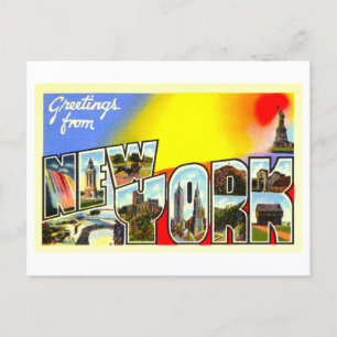 Vintage Grüße aus New York Staat Postkarte