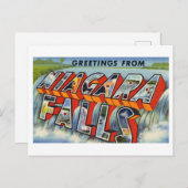 Vintage Grüße aus Niagara Falls Postkarte (Vorne/Hinten)