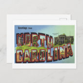 Vintage Grüße aus North Carolina Postkarte (Vorne/Hinten)