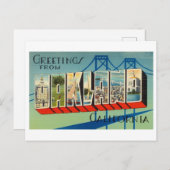 Vintage Grüße aus Oakland, Kalifornien Postkarte (Vorne/Hinten)