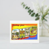 Vintage Grüße aus Ohio Postkarte (Stehend Vorderseite)