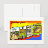 Vintage Grüße aus Ohio Postkarte (Vorne/Hinten)