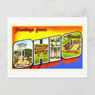 Vintage Grüße aus Ohio Postkarte
