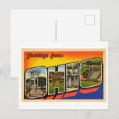 Vintage Grüße aus Ohio Postkarte (Vorne/Hinten)