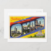 Vintage Grüße aus Ohio Postkarte (Vorne/Hinten)