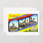 Vintage Grüße aus Ohio Postkarte (Vorne/Hinten)