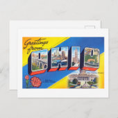 Vintage Grüße aus Ohio Reiseplakat Postkarte (Vorne/Hinten)