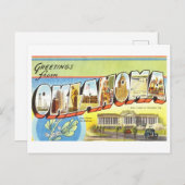 Vintage Grüße aus Oklahoma Postkarte (Vorne/Hinten)