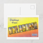 Vintage Grüße aus Oklahoma Postkarte (Vorne/Hinten)