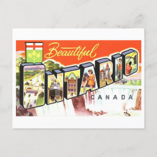 Vintage Grüße aus Ontario, Kanada, Postkarte