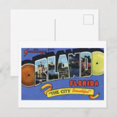 Vintage Grüße aus Orlando, Florida Postkarte (Vorne/Hinten)