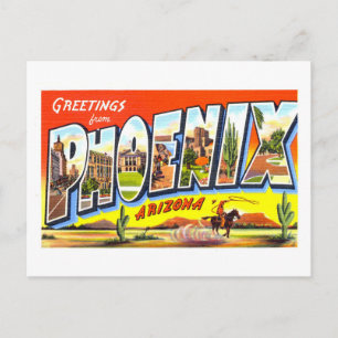 Vintage Grüße aus Phoenix, Arizona, Postkarte
