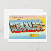 Vintage Grüße aus Rockland, Maine Postkarte (Vorne/Hinten)