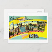 Vintage Grüße aus Salisbury, Maryland Postkarte (Vorne/Hinten)
