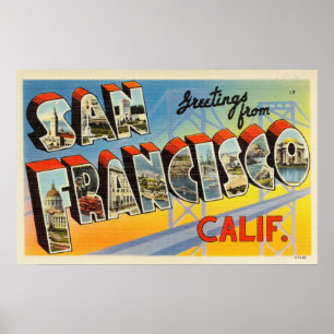 Vintage Grüße aus San Francisco Poster
