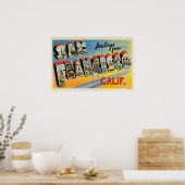 Vintage Grüße aus San Francisco Poster (Küche)