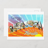 Vintage Grüße aus Sarasota, Florida Postkarte (Vorne/Hinten)