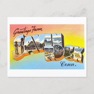 Vintage Grüße aus Savin Rock, Connecticut, Postkarte