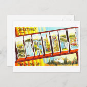 Vintage Grüße aus Seattle, Washington Postkarte (Vorne/Hinten)