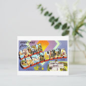 Vintage Grüße aus South Carolina Postkarte (Stehend Vorderseite)