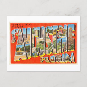 Vintage Grüße aus St. Augustine, Florida Postkarte