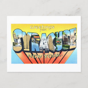 Vintage Grüße aus Syrakus, New York Postkarte