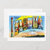 Vintage Grüße aus Tacoma, Washington, Postkarte (Vorne/Hinten)