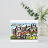 Vintage Grüße aus Tampa, Florida Postkarte (Stehend Vorderseite)