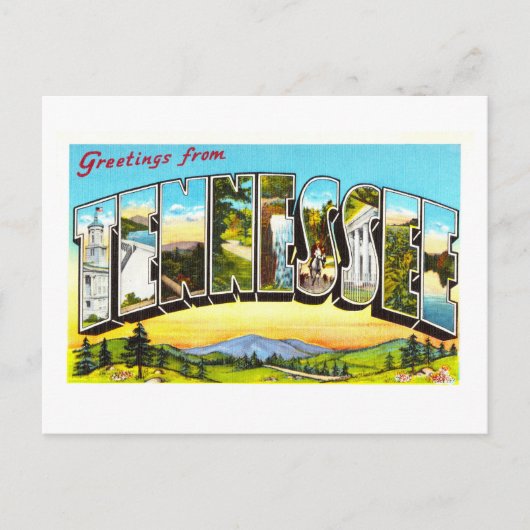 Vintage Grüße aus Tennessee Postkarte (Vorderseite)
