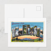 Vintage Grüße aus Tennessee Reiseplakat Postkarte (Vorne/Hinten)