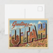 Vintage "Grüße aus Utah" Postkarte (Vorne/Hinten)