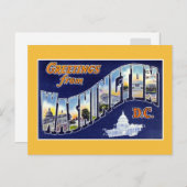 Vintage Grüße aus Washington DC Postkarte (Vorne/Hinten)