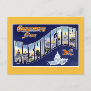 Vintage Grüße aus Washington DC Postkarte