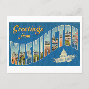Vintage Grüße aus Washington DC Postkarte