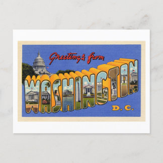 Vintage Grüße aus Washington DC Postkarte