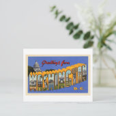 Vintage Grüße aus Washington DC Postkarte (Stehend Vorderseite)